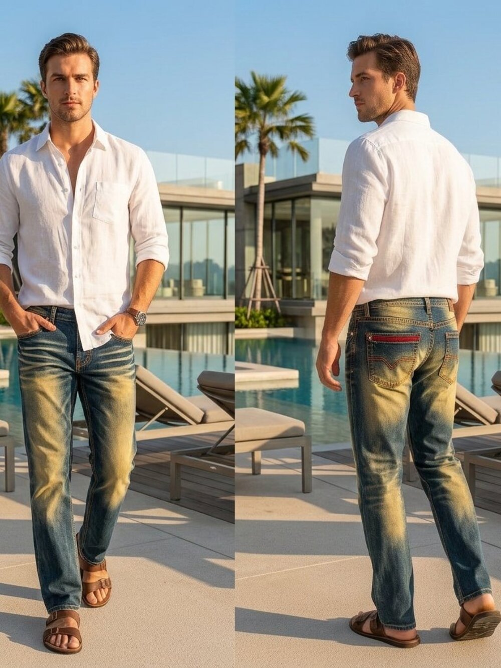 Jeans Wear Unisex Adult 30x28 Blue Jeans Denim 5-Pocket Bleached Thick Cotton
